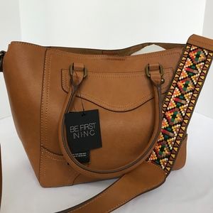 INC Sonng Embroidered Satchel Shoulder Bag